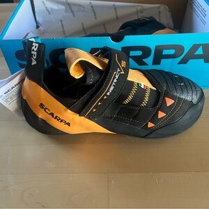 Scarpa Vibrant Orange and Black Climbing Shoes